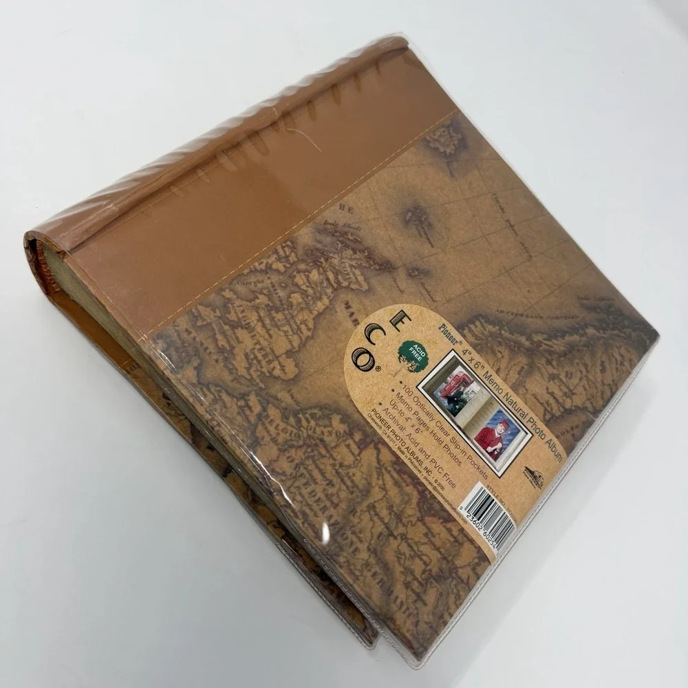 Vtg Pioneer ECO 4 x 6 Bi-Directional Natural Acid Free 100 Photo Album - Brown